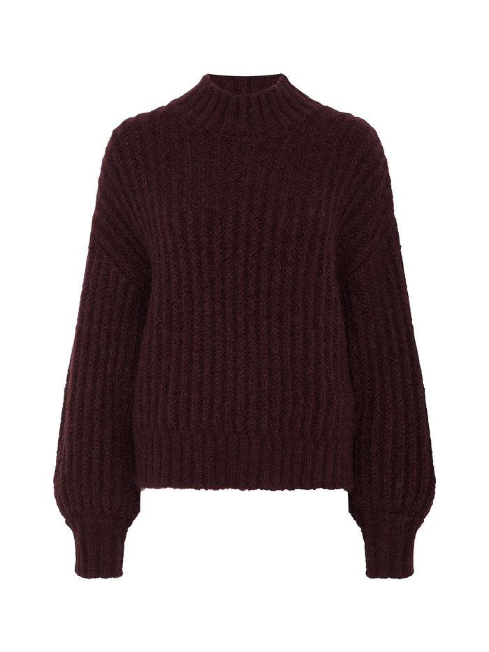 Kacy Ribbed Sweater Bordeaux