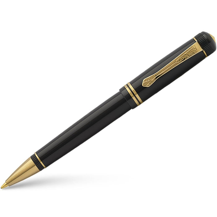 Kaweco Dia2 Ballpoint Pen - Gold Trim - Black - Pen Boutique Ltd