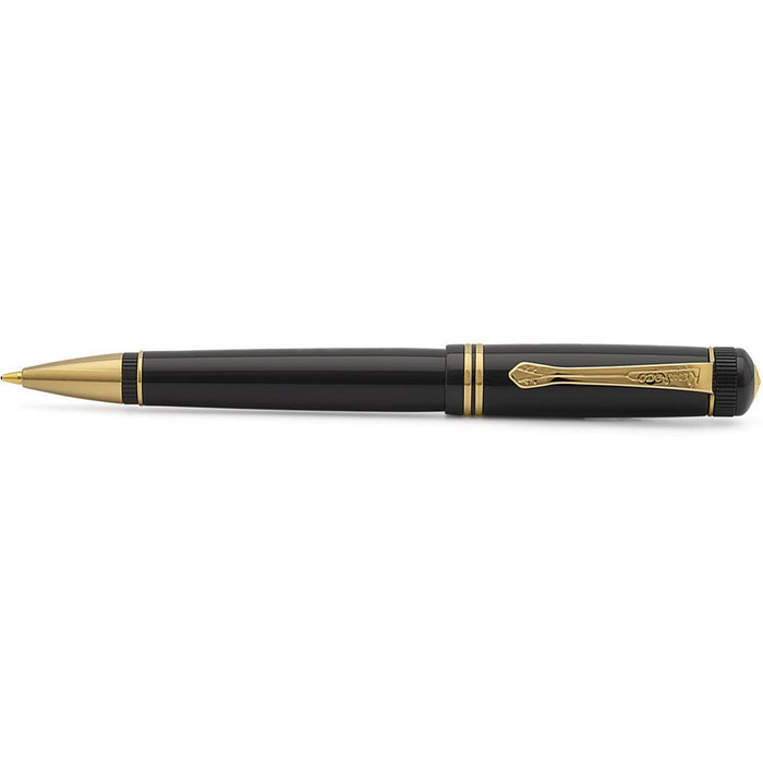 Kaweco Dia2 Ballpoint Pen - Gold Trim - Black - Pen Boutique Ltd