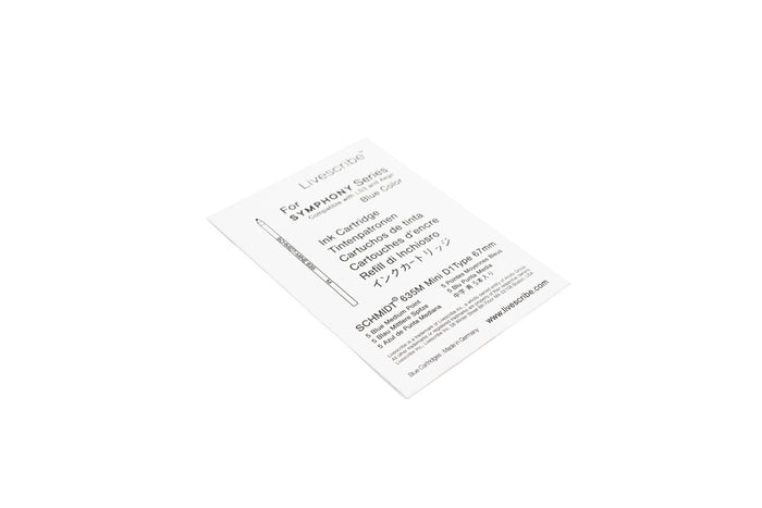 Livescribe LivePen/Symphony Ink Refills, Blue Medium Point, 5-Pack (Front)