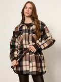 Locket Plaid Coat Espresso Martini Plaid