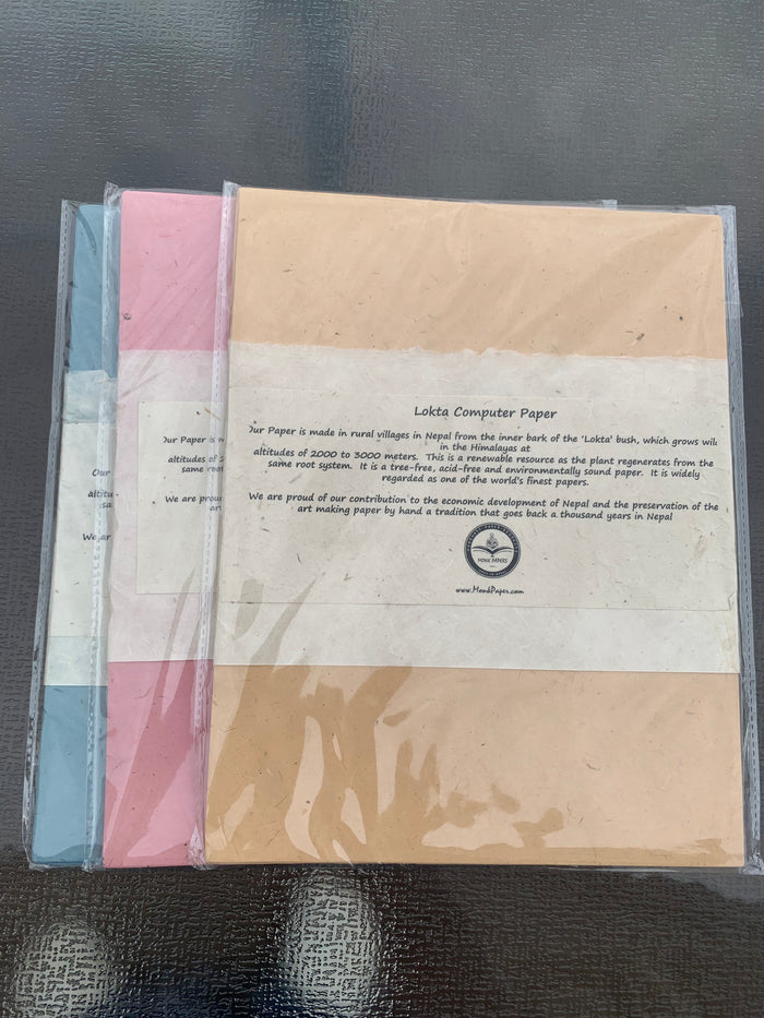 Lokta A4 Size Printer Paper – Vegetable Dyed – Pack of 25 - Pen Boutique Ltd
