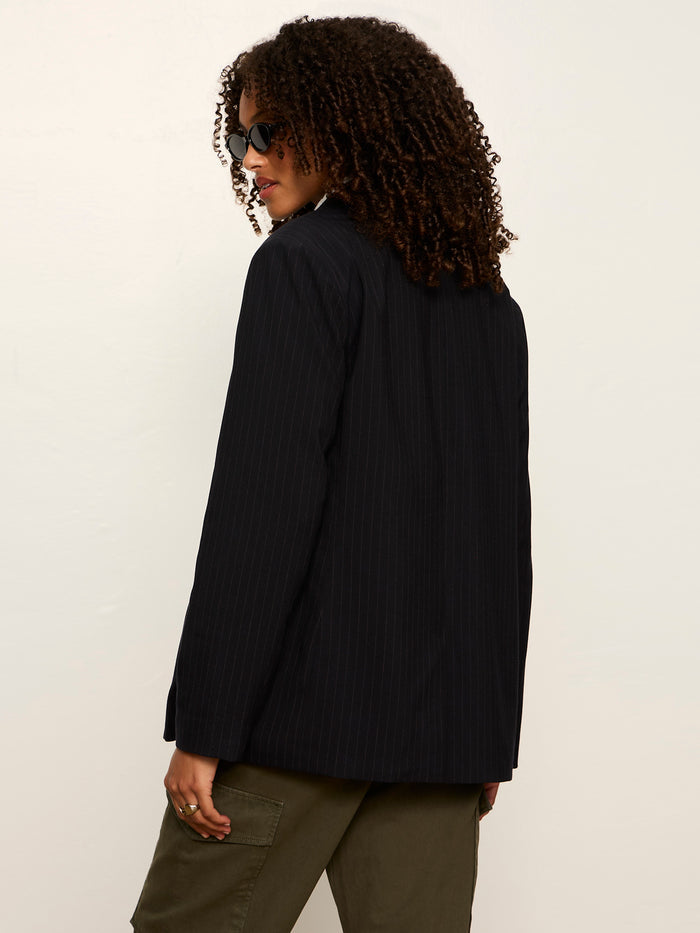 Maci Blazer Navy Pinstripe