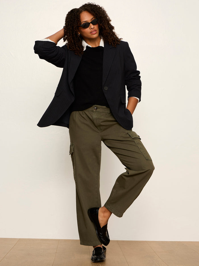 Maci Blazer Navy Pinstripe