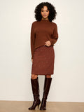 Margo Embellished Pencil Skirt Burnt Cocoa