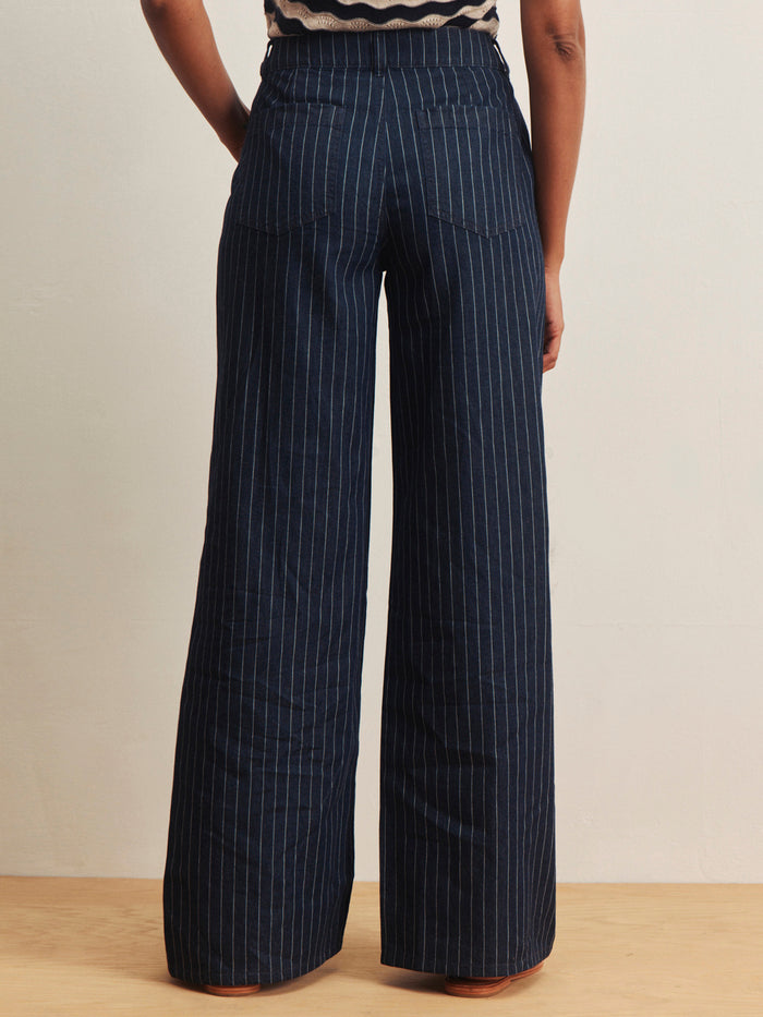 Marine Full Length Jean Luna Stripe