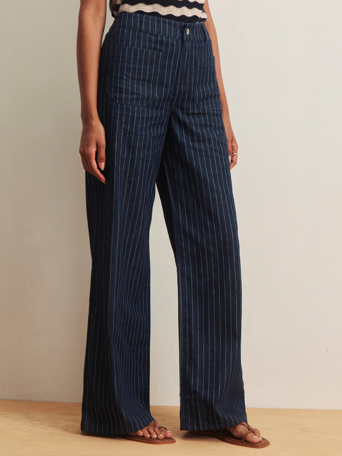 Marine Full Length Jean Luna Stripe