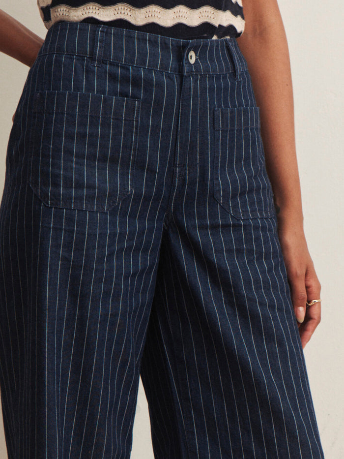 Marine Full Length Jean Luna Stripe