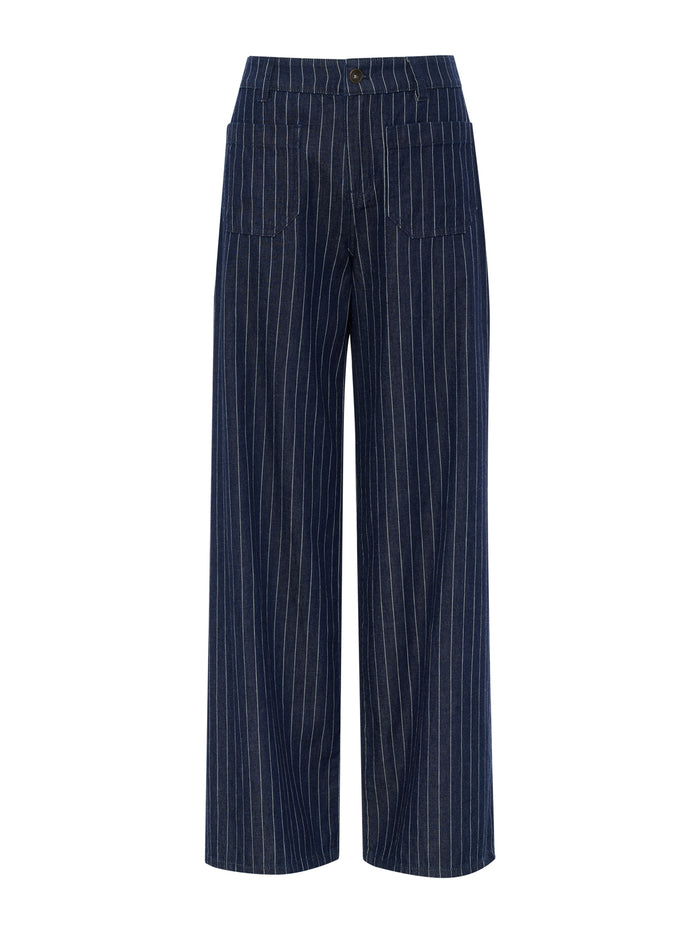 Marine Full Length Jean Luna Stripe