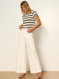 Marine Ultra Wide Leg Jean Chalk
