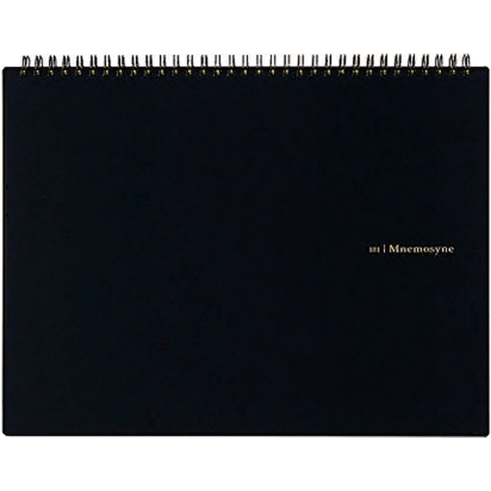 Maruman Mnemosyne Notebook - Black - Blank - A4 - Pen Boutique Ltd