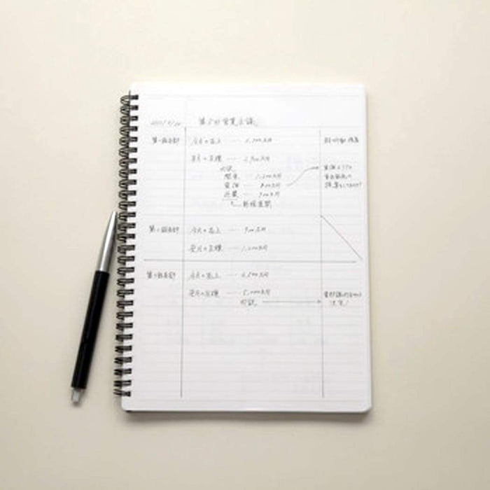 Maruman Mnemosyne Notebooks - Black - Lined - A5. ( 195A) - Pen Boutique Ltd