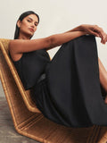Matter Of Time Poplin Skirt Black