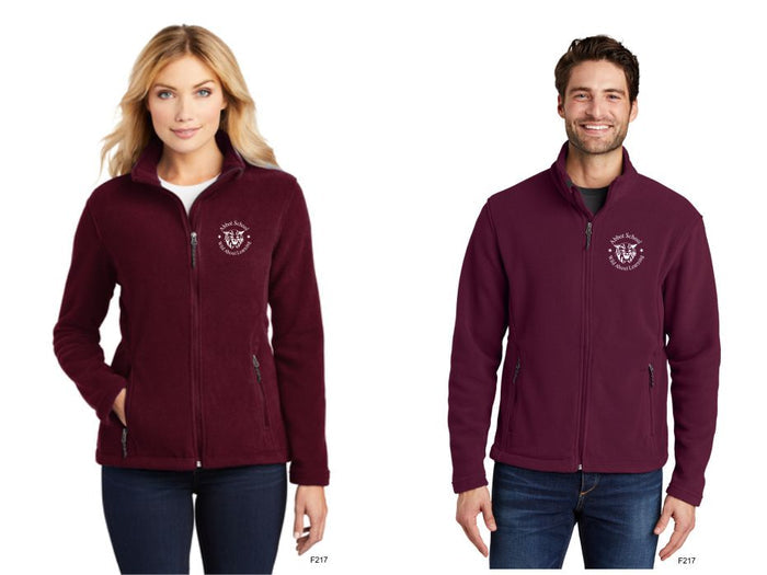 Men's & Ladies Abbot Fleece Jacket Maroon