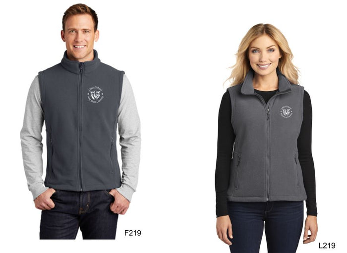 Men's & Ladies Abbot Fleece Vest Iron Grey