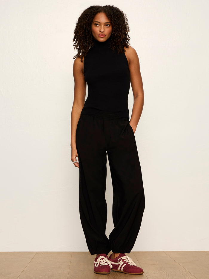 Micro Balloon Pant Black Petite Sizing