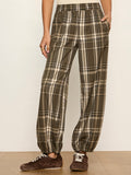 Micro Balloon Pant Linden Plaid Petite Sizing
