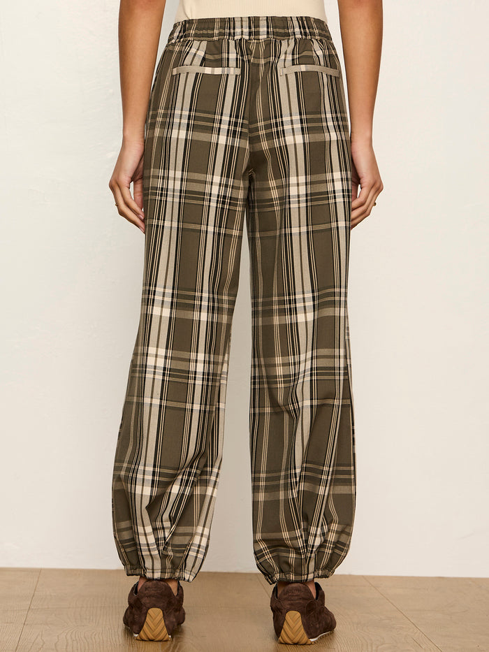 Micro Balloon Pant Linden Plaid Petite Sizing