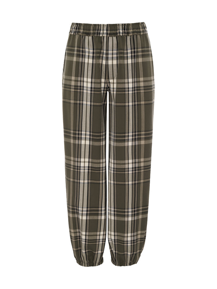 Micro Balloon Pant Linden Plaid Petite Sizing