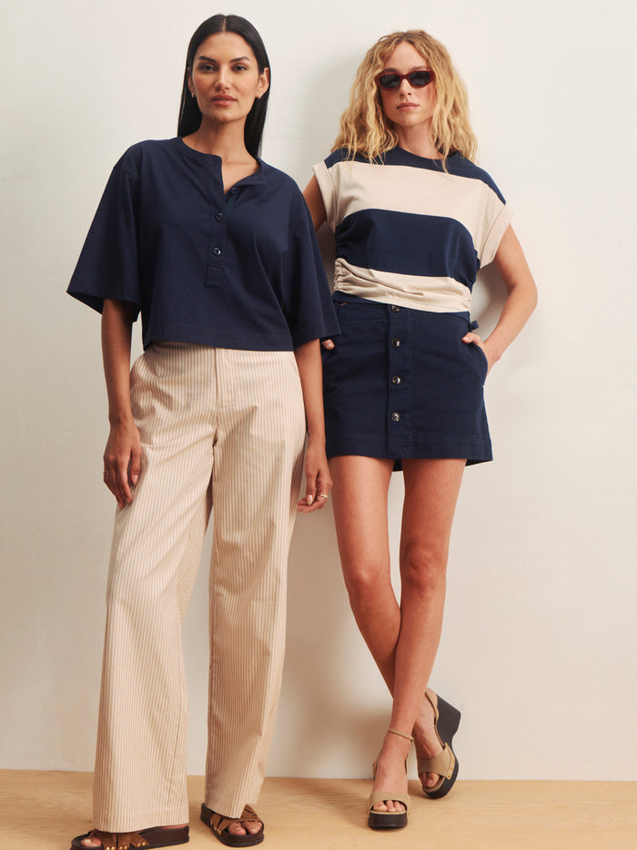Mila Mini Skirt Navy Blazer