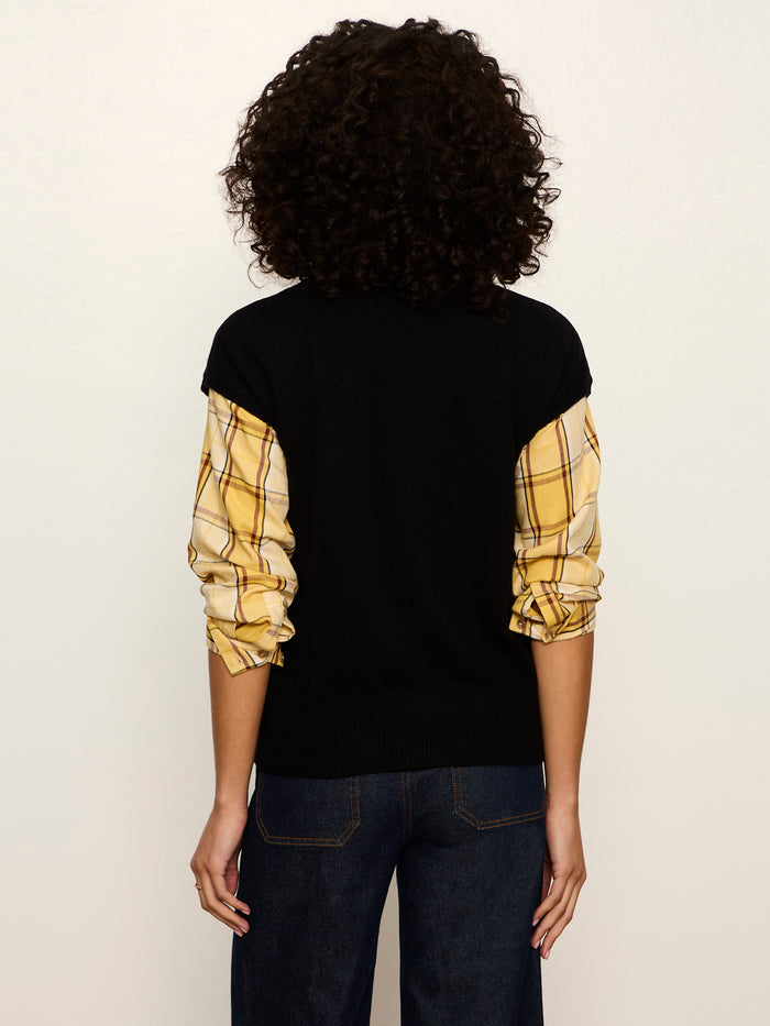 Mock Neck Sweater Shell Black