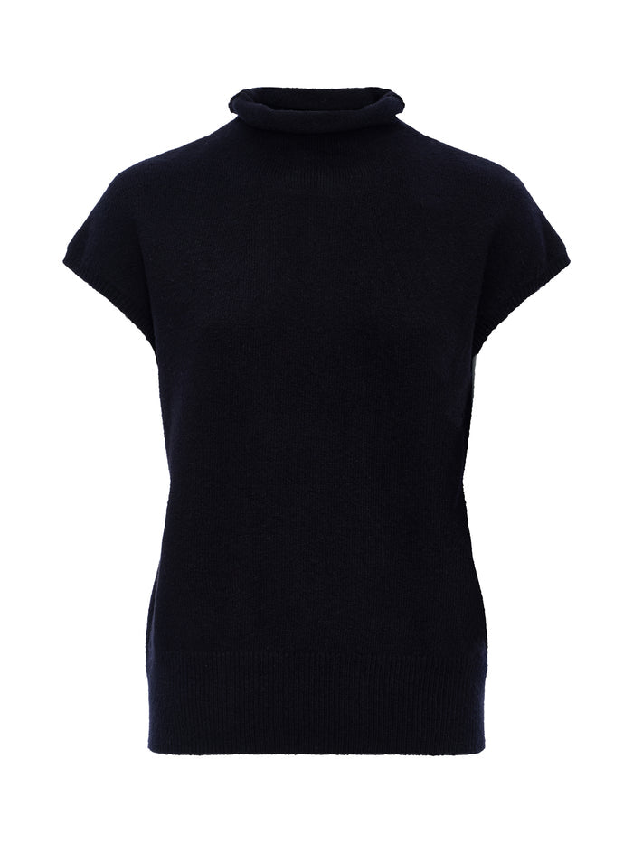 Mock Neck Sweater Shell Black