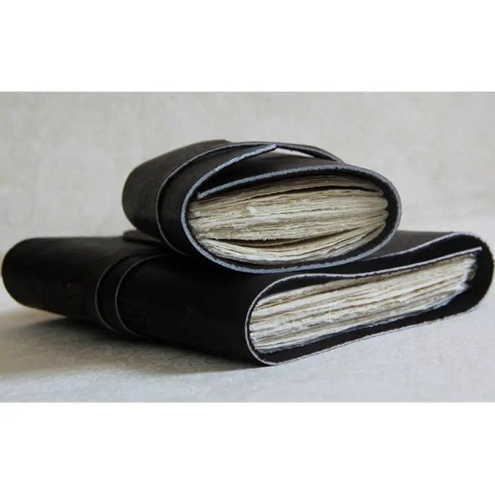 Monk Paper Buffalo Leather Dark Brown Medium Lokta Journal - Pen Boutique Ltd