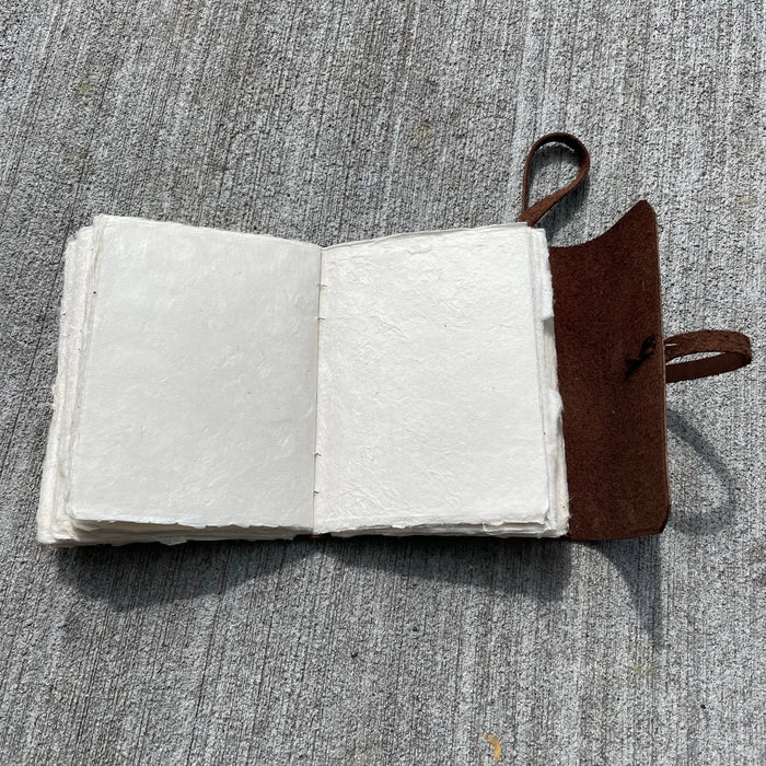Monk Paper Buffalo Leather Dark Brown Medium Lokta Journal - Pen Boutique Ltd