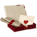 Monk Paper Pink Hearts Lokta Stationery Box Set - LG - Pen Boutique Ltd