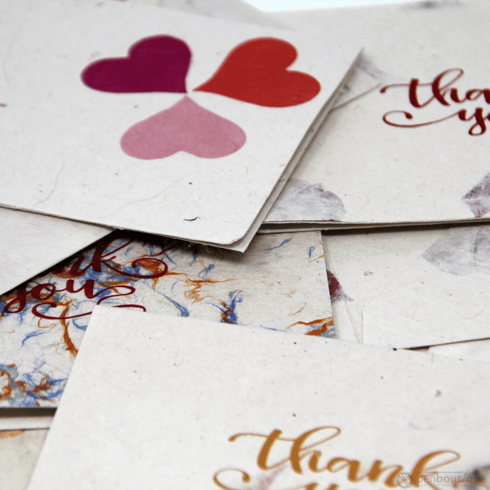 Monk Paper Thank You Note with Cornflower Petal Envelope - pack of 12 - Pen Boutique Ltd