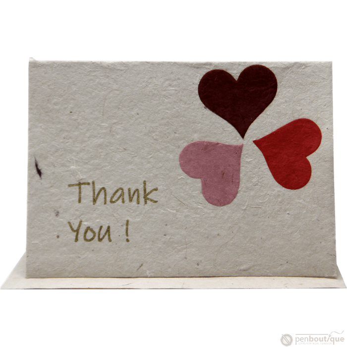 Monk Paper Thank You Note with Heart design Envelope - pack of 12 - Pen Boutique Ltd