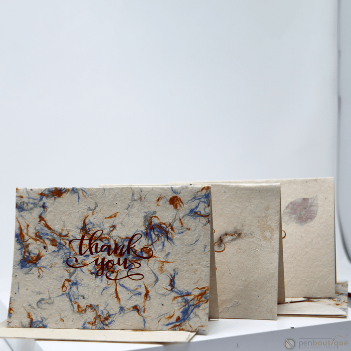 Monk Paper Thank You Note with Hemp design Envelope - pack of 12 - Pen Boutique Ltd