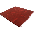 Monk Paper Veg Dyed Leather Red Lokta Hard Cover Scrap Book - Pen Boutique Ltd