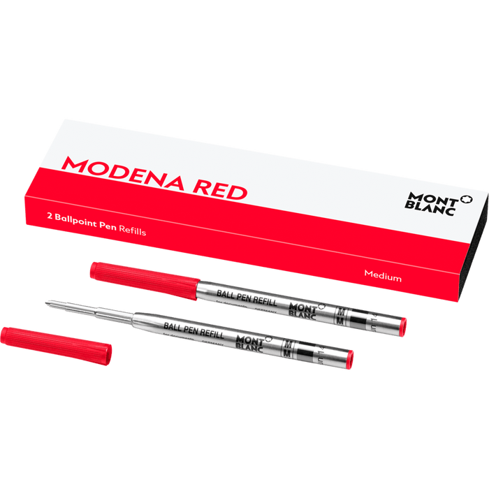 Montblanc Ballpoint Refill - Modena Red - Medium (2 Per Pack) - Pen Boutique Ltd