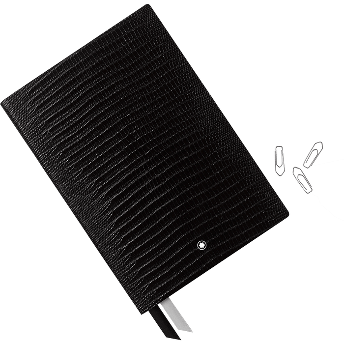 Montblanc Notebook - 146 Lizard Print - Black - Lined - Pen Boutique Ltd