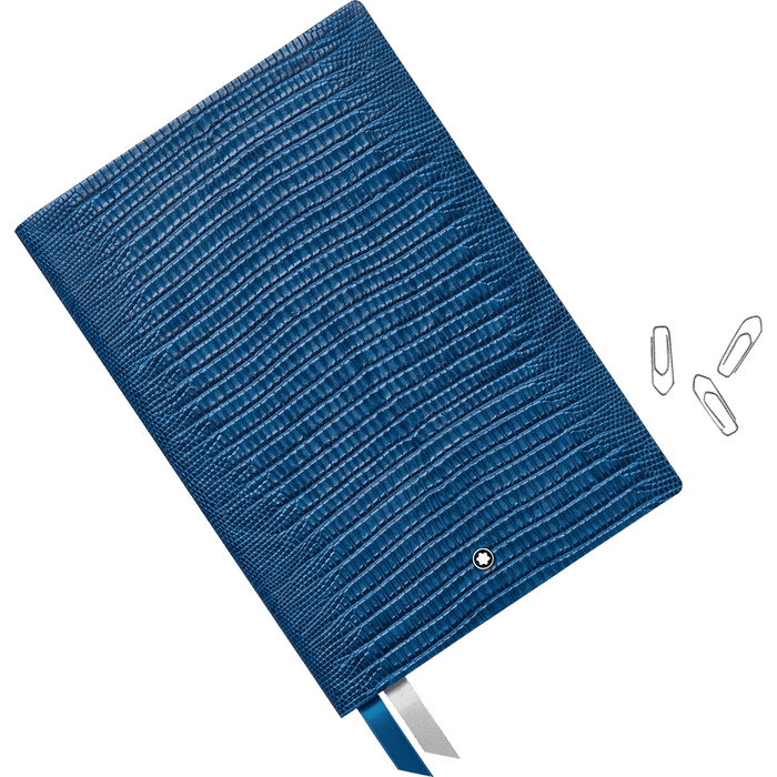 Montblanc Notebook - 146 Lizard Print - Federal Blue - Lined - Pen Boutique Ltd