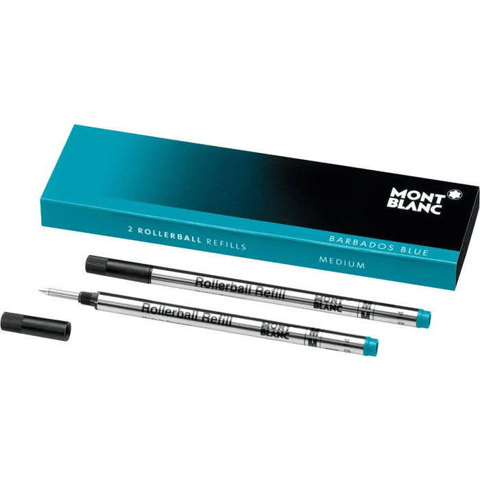 Montblanc Rollerball Refill - Barbados Blue - Medium (2 Per Pack) - Pen Boutique Ltd