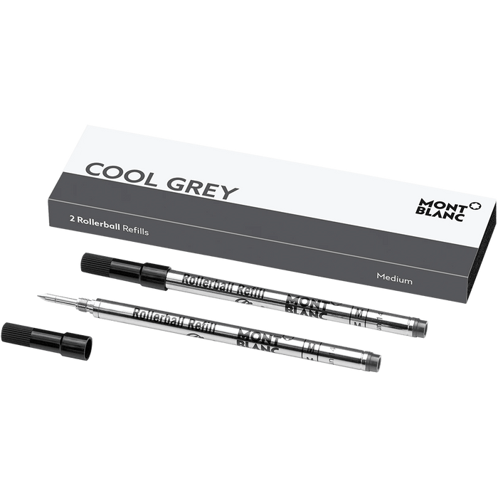 Montblanc Rollerball Refill - Cool Grey - Medium (2 Per Pack) - Pen Boutique Ltd