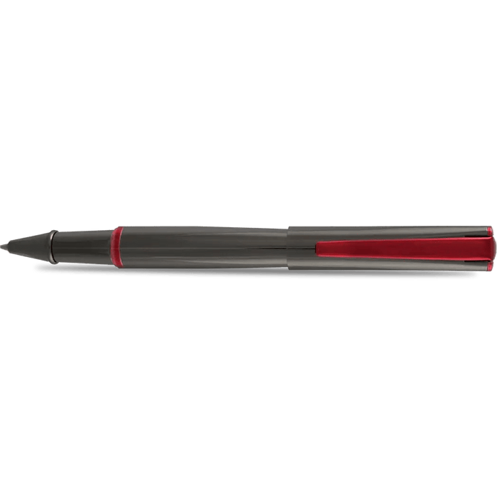 Monteverde Impressa Gun Metal with Red Trim Rollerball Pen - Pen Boutique Ltd