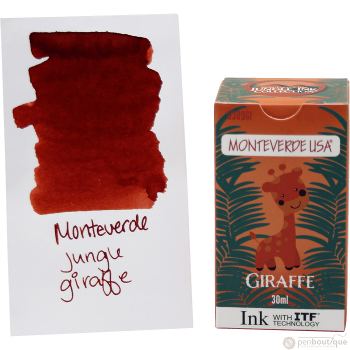 Monteverde Ink Bottle - Jungle Giraffe (Orange) - 30 ml - Pen Boutique Ltd