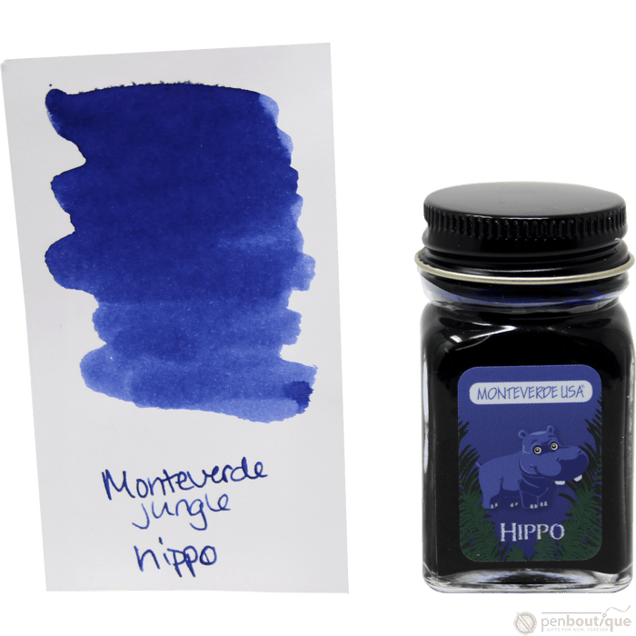 Monteverde Ink Bottle - Jungle Hippo (Dark Blue) - 30 ml - Pen Boutique Ltd