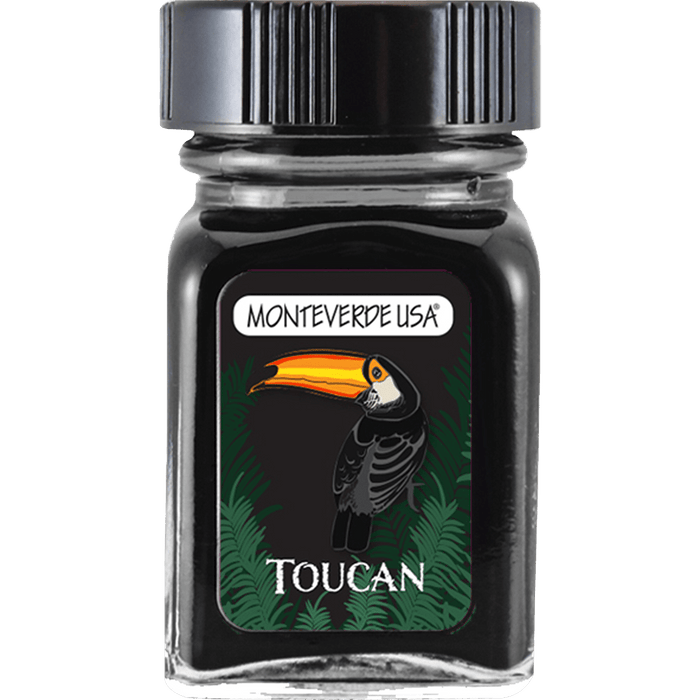 Monteverde Ink Bottle - Jungle Toucan (Black) - 30 ml - Pen Boutique Ltd