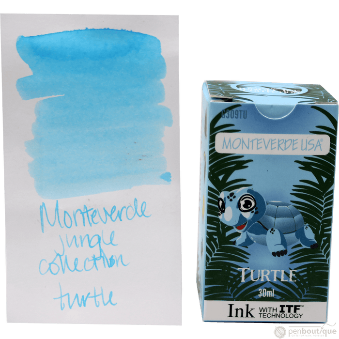 Monteverde Ink Bottle - Jungle Turtle (Turquoise) - 30 ml - Pen Boutique Ltd