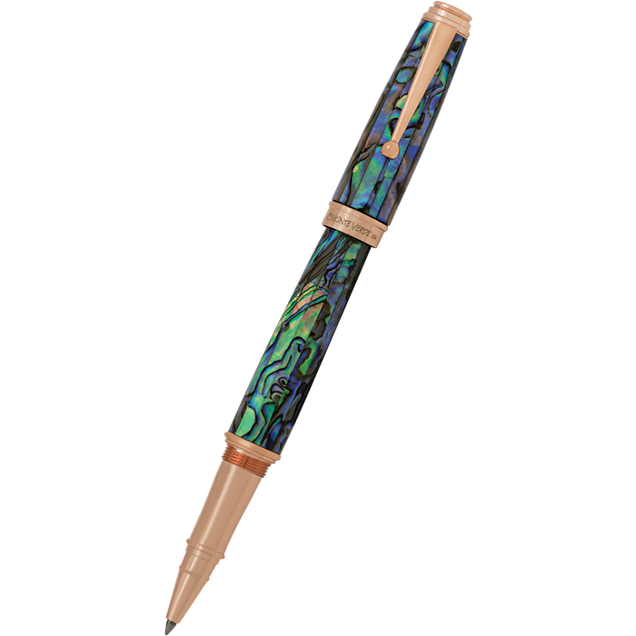 Monteverde Invincia Deluxe Rollerball Pen - Abalone Rosegold Trim - Limited Edition - Pen Boutique Ltd