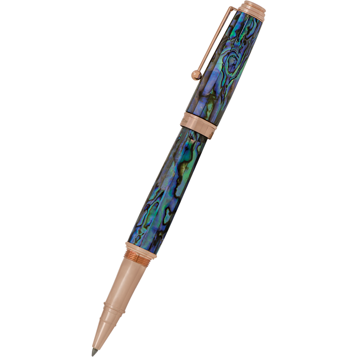 Monteverde Invincia Deluxe Rollerball Pen - Abalone Rosegold Trim - Limited Edition - Pen Boutique Ltd