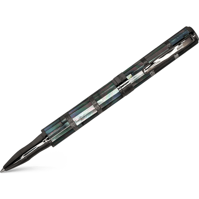 Monteverde Regatta Rollerball Pen - Limited Edition - Black Mother of Pearl - Gunmetal Trim - Pen Boutique Ltd