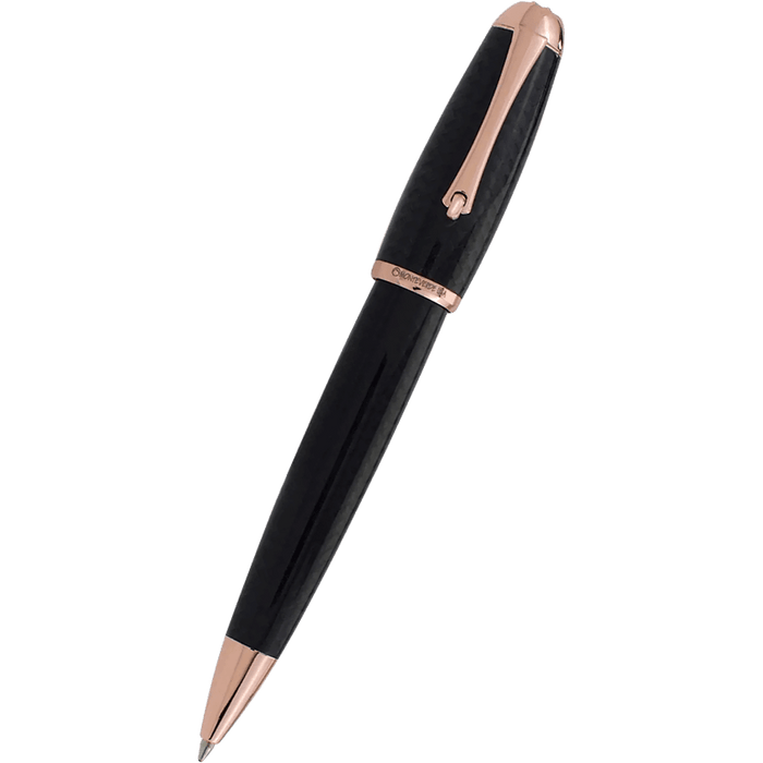 Monteverde Super Mega Ballpoint Pen - Carbon Fiber - Rosegold - Pen Boutique Ltd