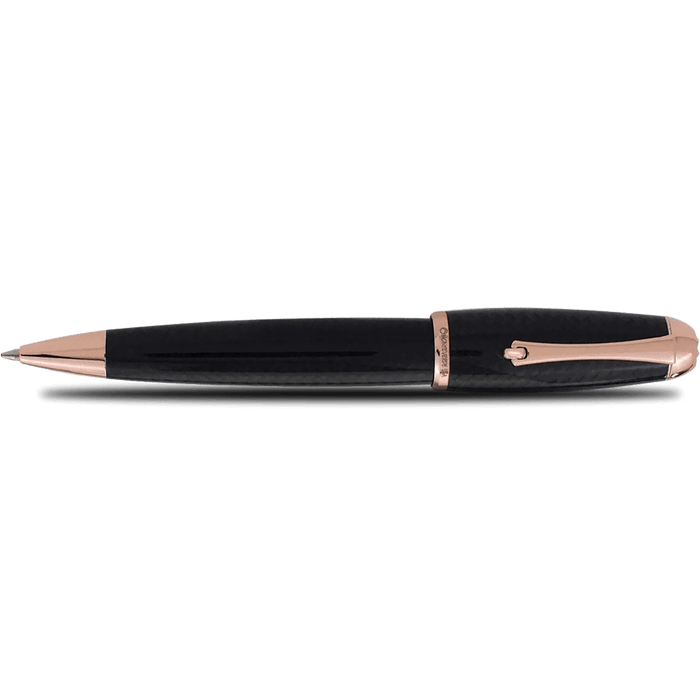 Monteverde Super Mega Ballpoint Pen - Carbon Fiber - Rosegold - Pen Boutique Ltd