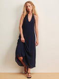 More The Better Halter Dress Navy Blazer