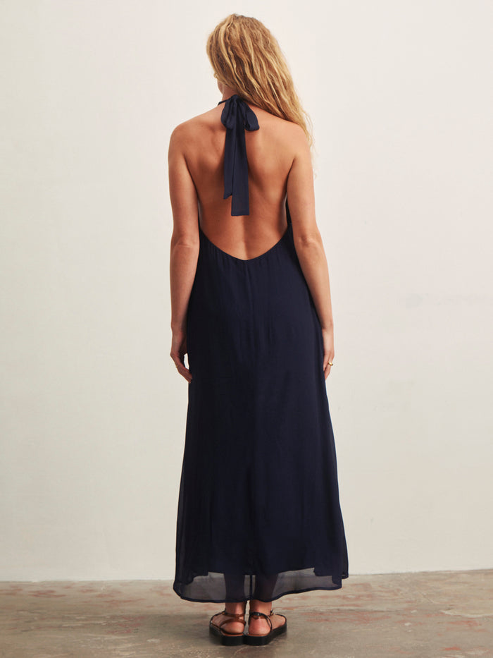 More The Better Halter Dress Navy Blazer